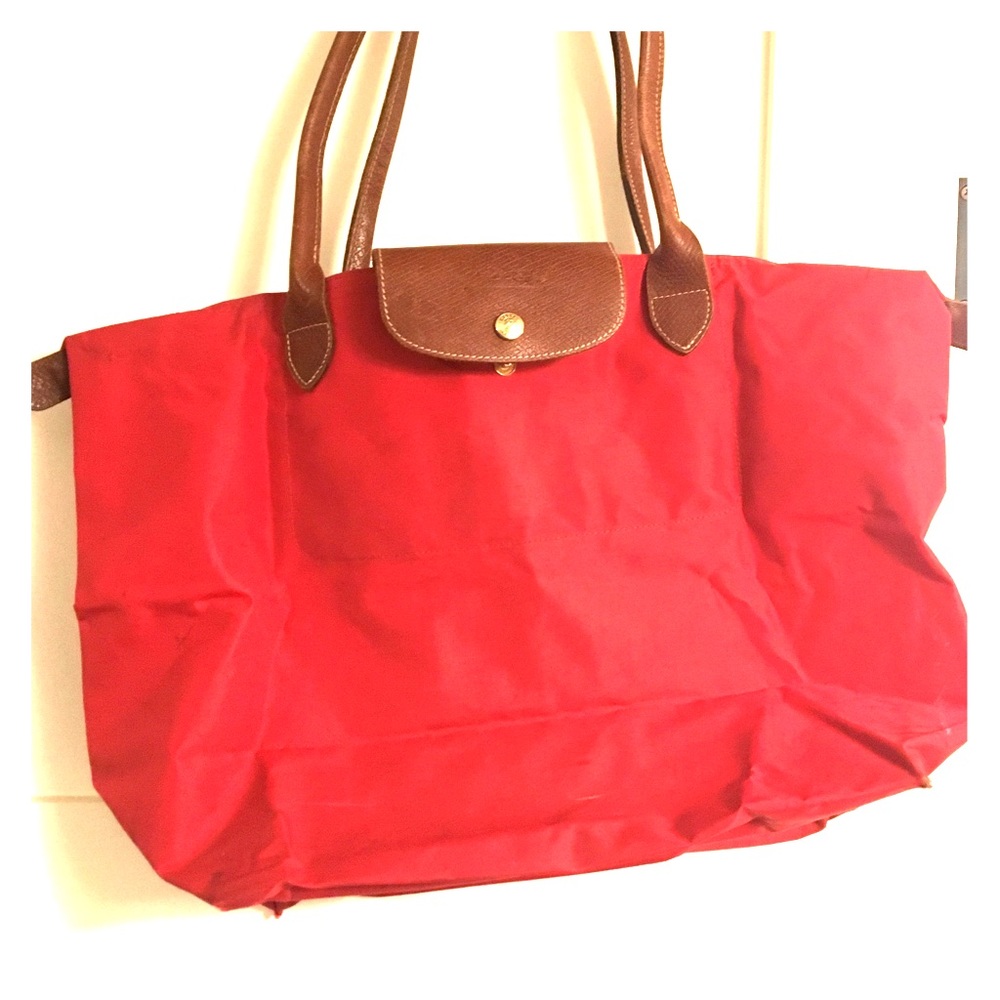 Red Longchamp Tote